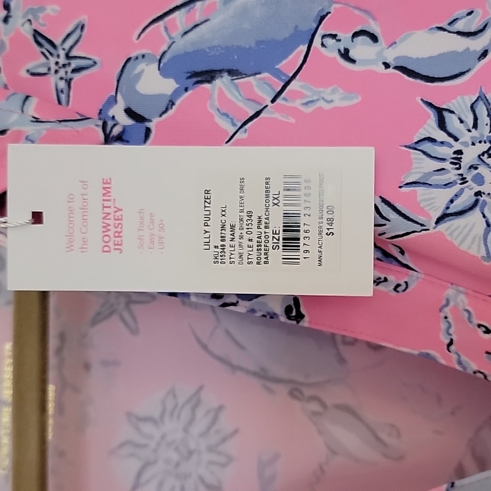 NWT Lilly Pulitizer XXL Dune UPF 50 Fabric, Polo Dress Soft Stretchy Fabric - Picture 3 of 5